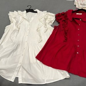Selling 2 ruffled shirts